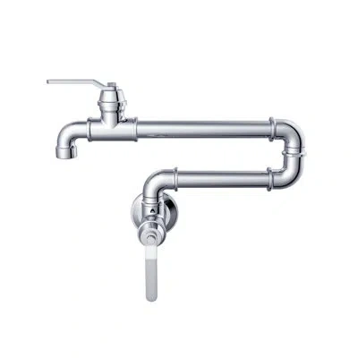 Gerber Kinzie 2-handle Wall Mouted Pot Filler With Folding Swing Arm In Chrome