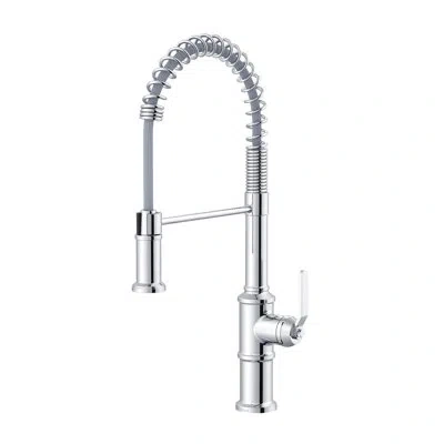 Gerber Kinzie Single Handle Pre-rinse Spring Pull Down Sprayer Kitchen Faucet In Chrome