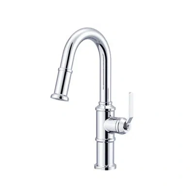 Gerber Kinzie Single Handle Pull Down Sprayer Bar Faucet In Chrome