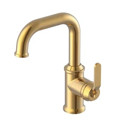 Gerber Kinzie Single Handle Single Hole Bathroom Faucet With Metal Touch Down Drain Included In Brushed Gold