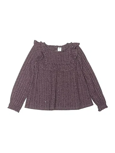 Pre-owned Gerber Kids' Long Sleeve Blouse In Purple