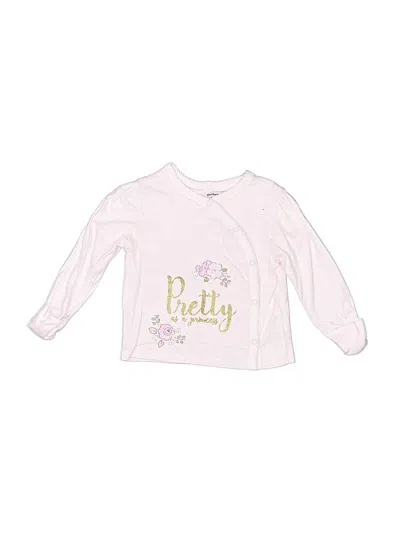 Pre-owned Gerber Babies' Long Sleeve Henley Shirt In Pink