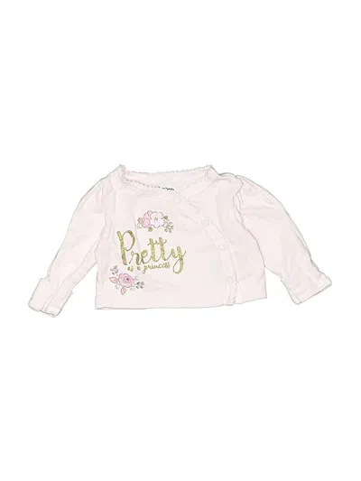 Pre-owned Gerber Kids' Long Sleeve Henley Shirt In Pink