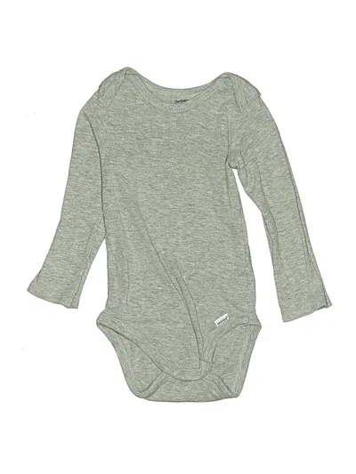 Pre-owned Gerber Kids' Long Sleeve Onesie In Gray