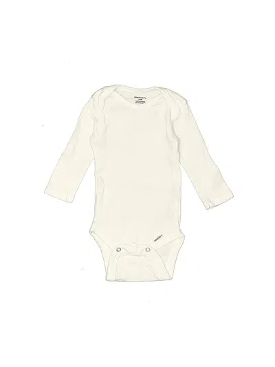 Pre-owned Gerber Babies' Long Sleeve Onesie In Ivory