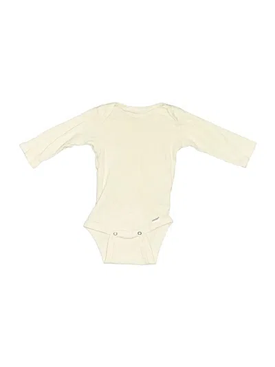 Pre-owned Gerber Babies' Long Sleeve Onesie In Ivory