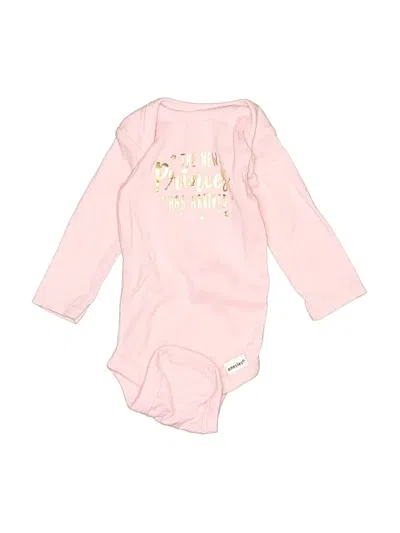 Pre-owned Gerber Babies' Long Sleeve Onesie In Pink