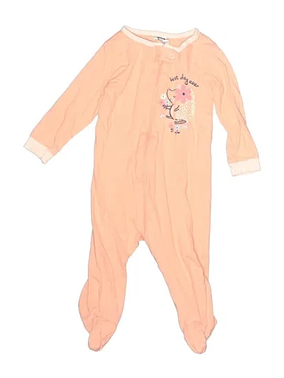 Pre-owned Gerber Babies' Long Sleeve Onesie In Pink