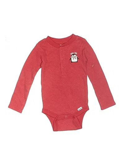Pre-owned Gerber Babies' Long Sleeve Onesie In Red