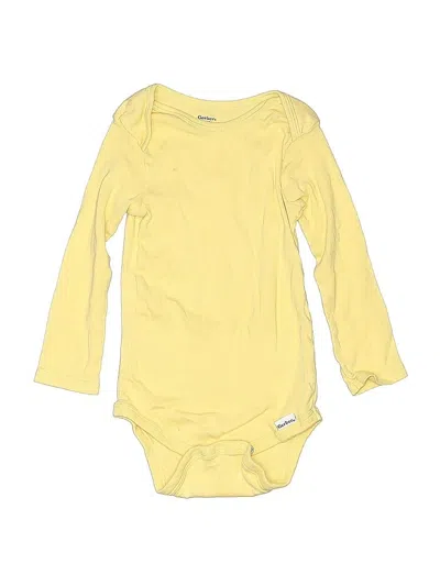 Pre-owned Gerber Kids' Long Sleeve Onesie In Yellow