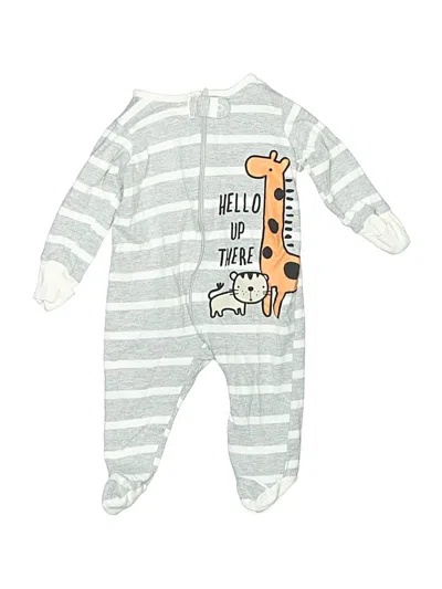 Pre-owned Gerber Babies' Long Sleeve Outfit In Gray