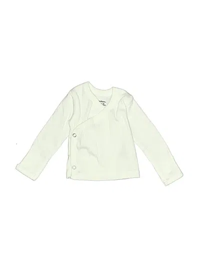 Pre-owned Gerber Babies' Long Sleeve Top Ivory Crew Neck Tops
