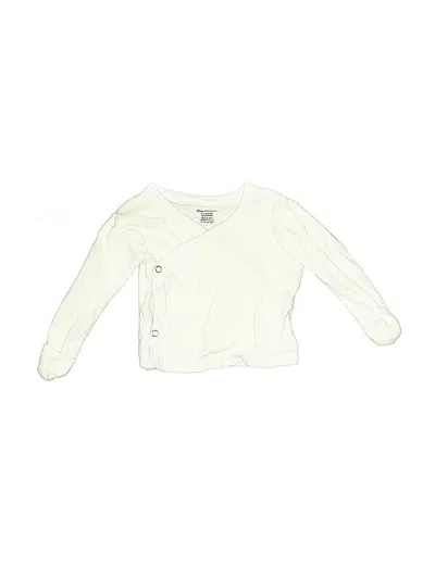 Pre-owned Gerber Babies' Long Sleeve Top Ivory Tops In White