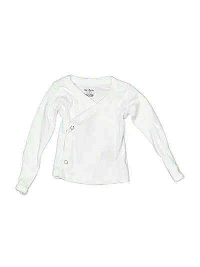 Pre-owned Gerber Babies' Long Sleeve Top White Tops