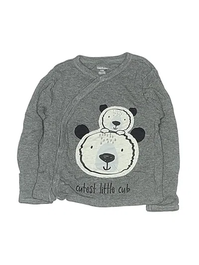 Pre-owned Gerber Babies' Long Sleeve T-shirt In Gray