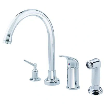 Gerber Melrose Single Handle Kitchen Faucet With Side Spray In Chrome