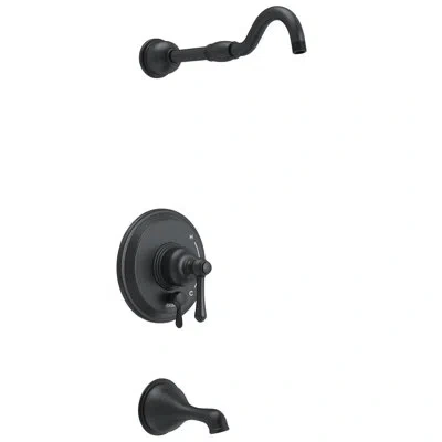 Gerber Opulence Pressure Balanced Complete Shower System In Satin Black