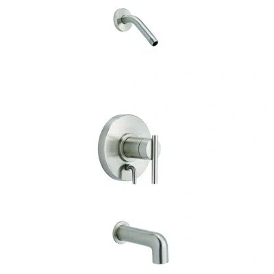 Gerber Parma 1h Tub, Shower Trim Kit And Treysta Cartridge In Brushed Nickel