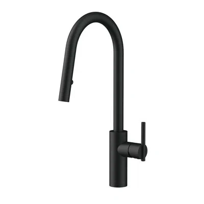 Gerber Parma Café Single Handle Pull-down Kitchen Faucet In Satin Black