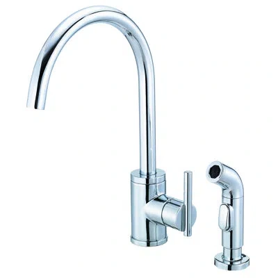 Gerber Parma Single Handle Kitchen Faucet With Side Spray In Chrome