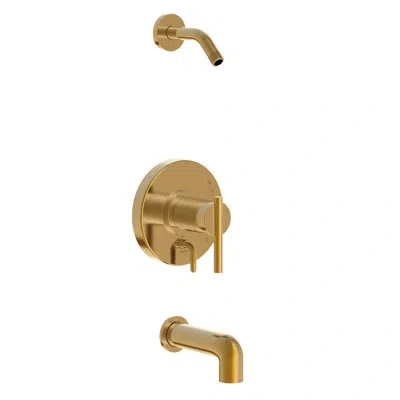 Gerber Parma Thermostatic Tub And Shower Faucet In Brushed Bronze