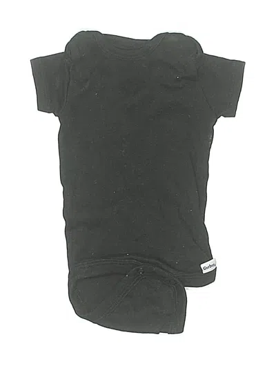 Pre-owned Gerber Babies' Short Sleeve Onesie In Black