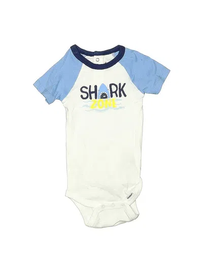 Pre-owned Gerber Babies' Short Sleeve Onesie In Blue