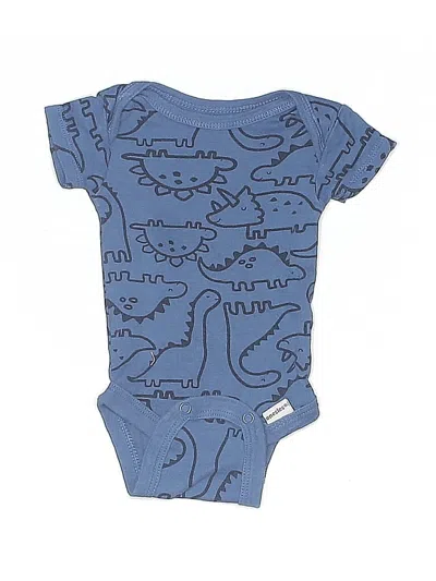 Pre-owned Gerber Babies' Short Sleeve Onesie In Blue