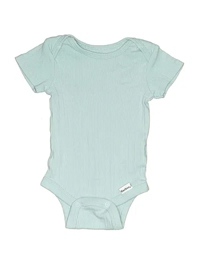 Pre-owned Gerber Babies' Short Sleeve Onesie In Blue
