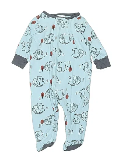 Pre-owned Gerber Babies' Short Sleeve Onesie In Blue