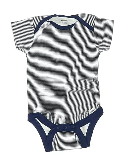 Pre-owned Gerber Babies' Short Sleeve Onesie In Blue