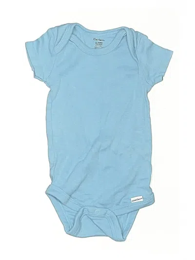 Pre-owned Gerber Babies' Short Sleeve Onesie In Blue