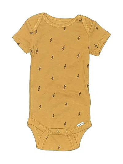 Pre-owned Gerber Babies' Short Sleeve Onesie In Gold