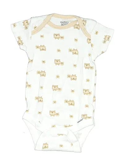 Pre-owned Gerber Babies' Short Sleeve Onesie In Gold