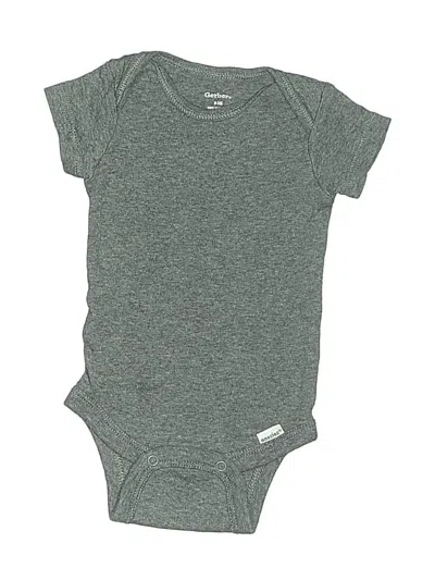 Pre-owned Gerber Babies' Short Sleeve Onesie In Gray