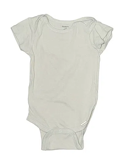 Pre-owned Gerber Babies' Short Sleeve Onesie In Gray