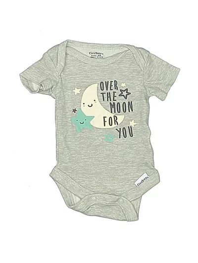 Pre-owned Gerber Kids' Short Sleeve Onesie In Gray