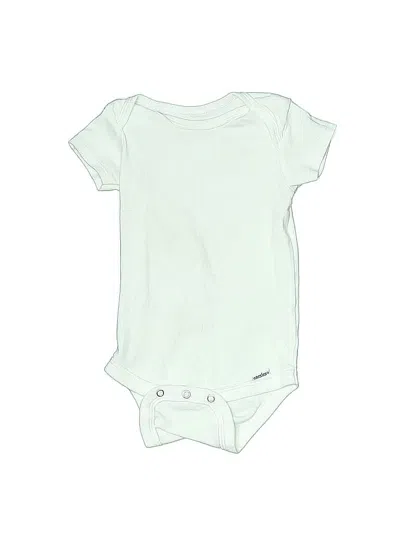 Pre-owned Gerber Babies' Short Sleeve Onesie In Green