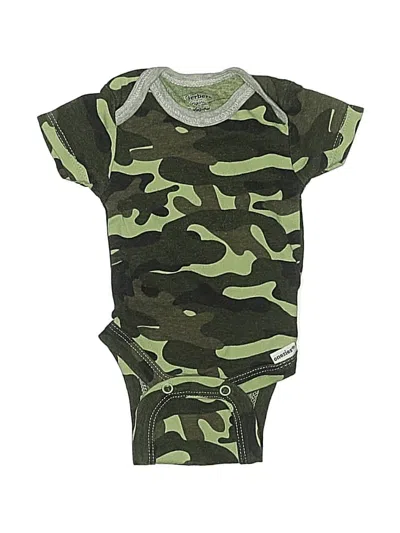 Pre-owned Gerber Babies' Short Sleeve Onesie In Green