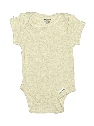 Pre-owned Gerber Babies' Short Sleeve Onesie In Green
