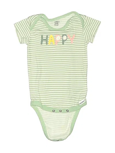 Pre-owned Gerber Babies' Short Sleeve Onesie In Green