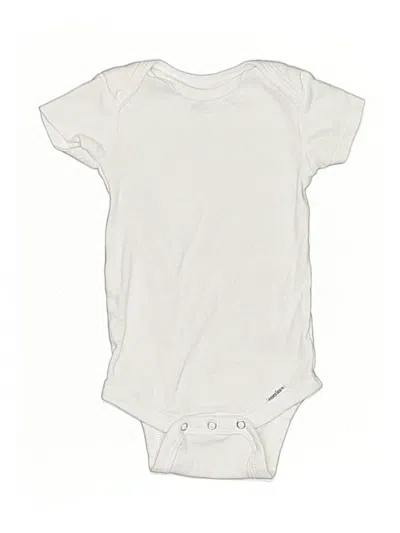 Pre-owned Gerber Babies' Short Sleeve Onesie In Ivory