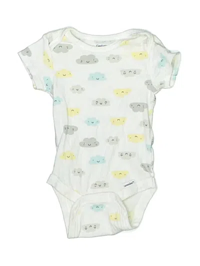 Pre-owned Gerber Babies' Short Sleeve Onesie In Ivory