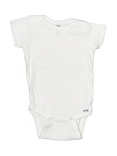Pre-owned Gerber Kids' Short Sleeve Onesie In Ivory