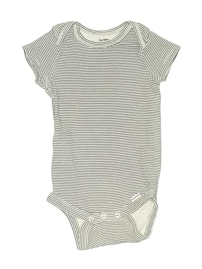 Pre-owned Gerber Babies' Short Sleeve Onesie In Ivory
