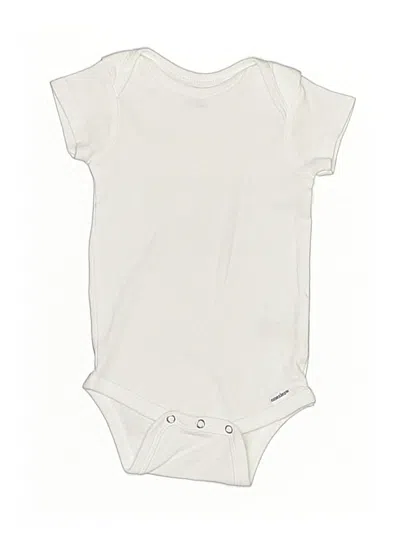Pre-owned Gerber Babies' Short Sleeve Onesie In Ivory