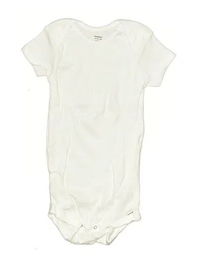 Pre-owned Gerber Kids' Short Sleeve Onesie In Ivory