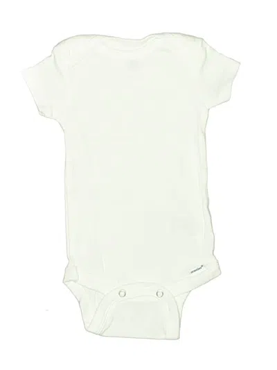 Pre-owned Gerber Babies' Short Sleeve Onesie In Ivory