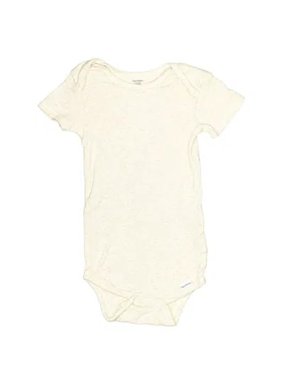 Pre-owned Gerber Kids' Short Sleeve Onesie In Ivory
