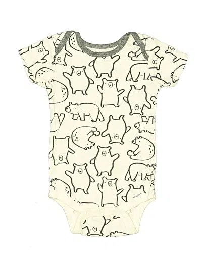 Pre-owned Gerber Babies' Short Sleeve Onesie In Ivory